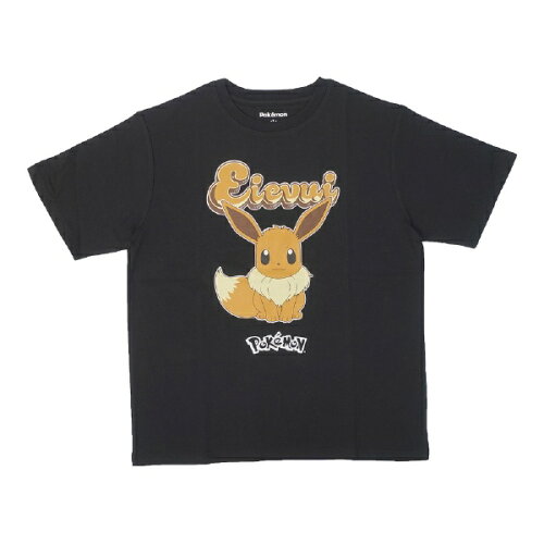 JAN 4580112084243 ファインプラス｜FINE PLUS ポケットモンスター ポケモン ブラック Tシャツ LLサイズ D柄 イーブイ 22863174 株式会社ファインプラス ホビー 画像