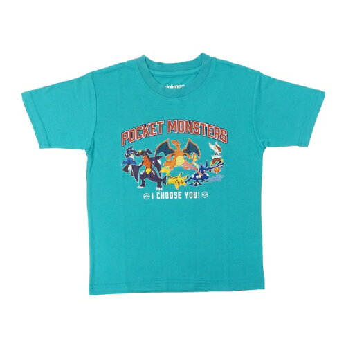 JAN 4580112084656 ファインプラス｜FINE PLUS ポケットモンスター ポケモン KIDS カジュアルロゴTシャツ 吸汗速乾 防蚊 140cm ターコイズ 22863165 株式会社ファインプラス おもちゃ 画像