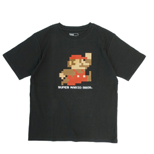 JAN 4580112091241 ファインプラス｜FINE PLUS スーパーマリオ ドットマリオジャンプ Tシャツ BLACK S 22863233 株式会社ファインプラス おもちゃ 画像