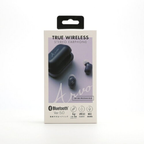 JAN 4580256086554 クオリティトラストジャパン Bluetooth ver5.0TrueWireless 防水ステレオイヤホンマイク QB-082BL クオリティトラストジャパン株式会社 TV・オーディオ・カメラ 画像