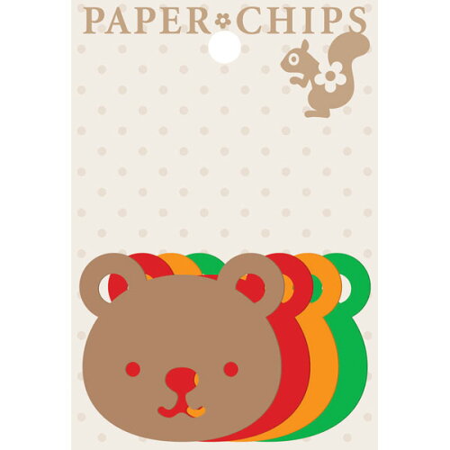 JAN 4580298812043 ペーパーチップス (ベア フェイス)(Lサイズ) PaperChips 株式会社フェリッティ 日用品雑貨・文房具・手芸 画像