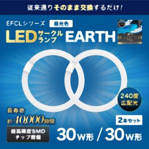 JAN 4580366820703 エコデバイス 30W形+30W形LEDサークルランプ EFCL3030LED/28N エコデバイス株式会社 インテリア・寝具・収納 画像