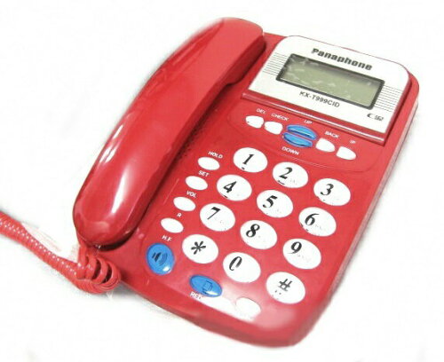 JAN 4580373611615 シンプル電話機 KXT-999CID/RD レッド 株式会社ヴァップス 家電 画像