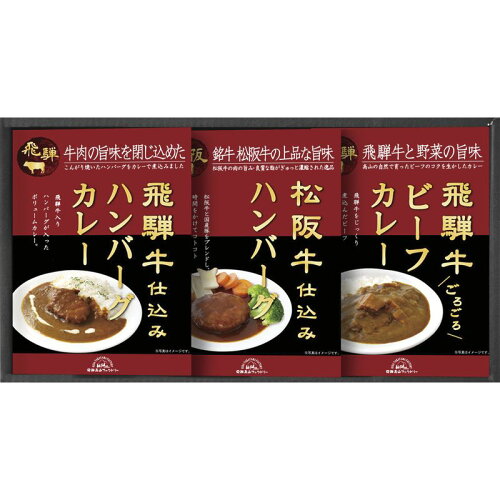 JAN 4580386245388 CALM 飛騨高山 銘牛仕込みハンバーグ&カレー詰合せ 株式会社CALM 食品 画像