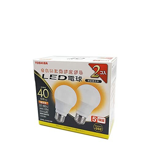 JAN 4580625137436 LED電球2 LDA5L-G/40V1RP NVC Lighting Japan株式会社 インテリア・寝具・収納 画像