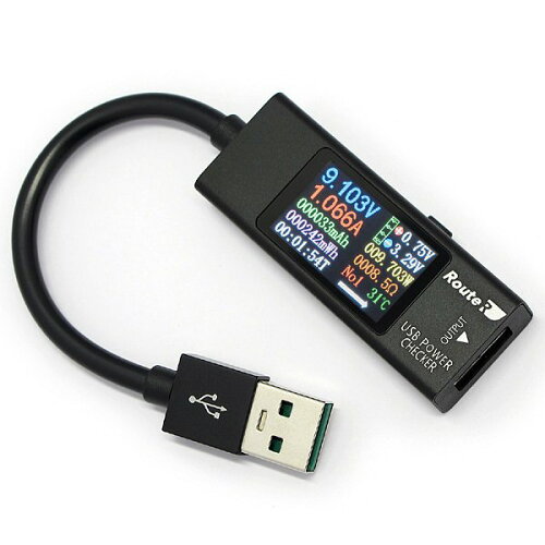 JAN 4580749730278 ルートアール USB 簡易電圧・電流チェッカー ブラック RT-USBVAC8QC 有限会社ルートアール パソコン・周辺機器 画像