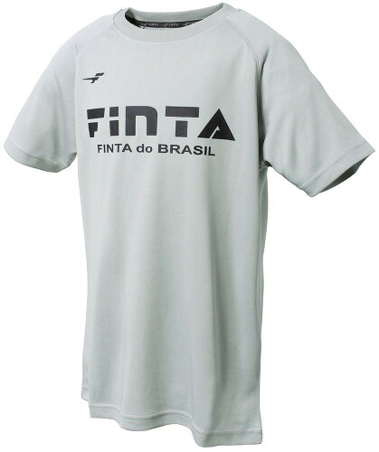 JAN 4580786449546 FNT-FT5996-0200-140 FINTA フィンタ JRベーシックロゴTシャツ グレー・サイズ：140 サッカー・フットサル用 フィンタジャパン株式会社 スポーツ・アウトドア 画像