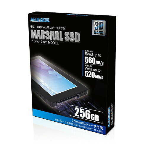 JAN 4582255119806 MARSHAL 3D NAND SSD MAL2256SA-AS3DL 256GB FFF SMART LIFE CONNECTED株式会社 パソコン・周辺機器 画像