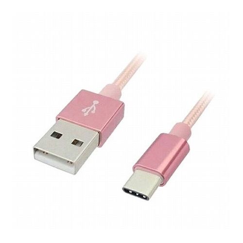 JAN 4582399416434 デイトリッパー USB Type-Cケーブル USB2.0 15cm ロープタイプ ローズゴールド ローズゴールド LBR-TCC15CRG 株式会社デイトリッパー パソコン・周辺機器 画像