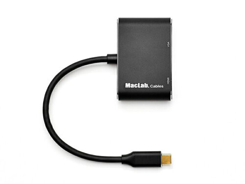 JAN 4582459081756 MacLab. USB Type-C HDMI VGA 変換 HDMI ケーブル 4K BC-UCHV2BK ブラック 株式会社ベストクリック パソコン・周辺機器 画像