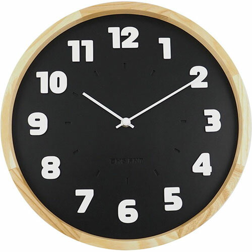 JAN 4582529493694 エルコミューン 掛け時計 ALFARN / ブラック EL COMMUN / BAUHAUS Fonts Wall Clock 78-493694 有限会社EL COMMUN インテリア・寝具・収納 画像