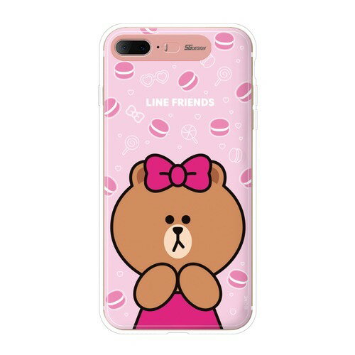 JAN 4589419347044 ラインフレンズ iPhone 8 PLus／7 PLus ライトアップ チョコマカロン KCL-LCH003(1コ入) LINE Friends Japan株式会社 スマートフォン・タブレット 画像