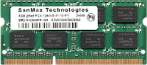 JAN 4589433441742 SanMax Technologies PC3-12800S DDR3-1600 4GB SO-DIMM 204pin ノートパソコン用メモリ SMD-N4G68H1P 株式会社電子部品商会 パソコン・周辺機器 画像