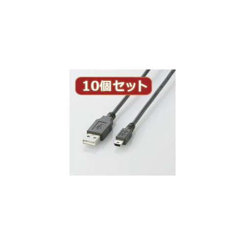 JAN 4589452964246 エレコム USB2.0ケーブルmini-Bタイプ U2C-M05BKX10 株式会社アッシー パソコン・周辺機器 画像