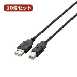 JAN 4589452966424 エレコム USB2.0ケーブル U2C-BN10BKX10 株式会社アッシー パソコン・周辺機器 画像