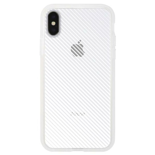 JAN 4589455001726 CCCフロンティア UNI-CSIPX-6MOSSW モノトーンケース MONOCHROME CASE Slash Stripe White 〔iPhone X用〕 株式会社ユニケース スマートフォン・タブレット 画像