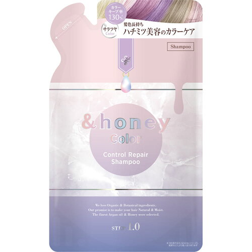 JAN 4589546896781 10月20日 &honey アンドハニー カラー コントロールリペア シャンプー1.0 詰替え/ミュゲハニーの香り 350ml 株式会社ヴィークレア 美容・コスメ・香水 画像