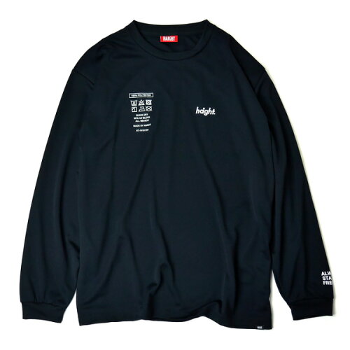 JAN 4589552209544 HAIGHT Tag Dry L/S Tee ブラック HT-W191001 株式会社ウッドベル メンズファッション 画像