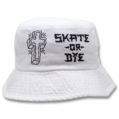 JAN 4589552284107 7UNION SKATE OR DIE Bucket Hat ホワイト ISW-SP05 株式会社ウッドベル バッグ・小物・ブランド雑貨 画像