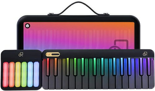 JAN 4589593768147 POPUMUSIC スマートポータブルピアノ PopuPiano WITH BAG Glowing Black POPUPIANOBLKW/B ワイアード・ミュージック株式会社 楽器・音響機器 画像