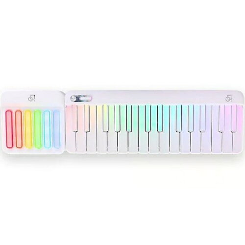 JAN 4589593768260 POPUMUSIC スマートポータブルピアノ PopuPiano Sparkling White POPUPIANOWHT ワイアード・ミュージック株式会社 楽器・音響機器 画像