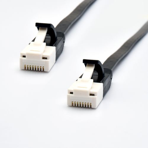 JAN 4589660131997 エクスハート EXHEART LANケーブル CAT6A フラット 20m ブラック CAT6A準拠 爪が折れない RJ45 10Gbps 500MHz EAT6AF-20BK ハート電機サービス株式会社 パソコン・周辺機器 画像