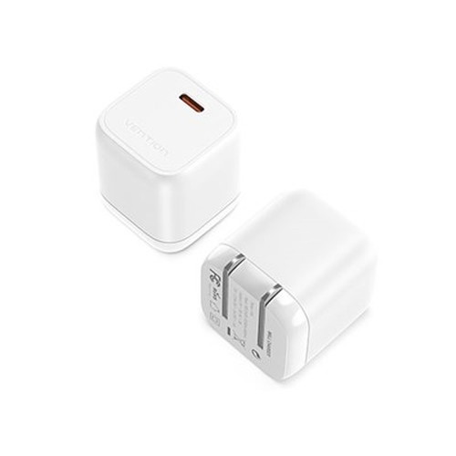 JAN 4589662878647 FA-8647 VENTION 1-port USB-C GaN コンセント充電器 30W JP-Plug White A-style株式会社 パソコン・周辺機器 画像