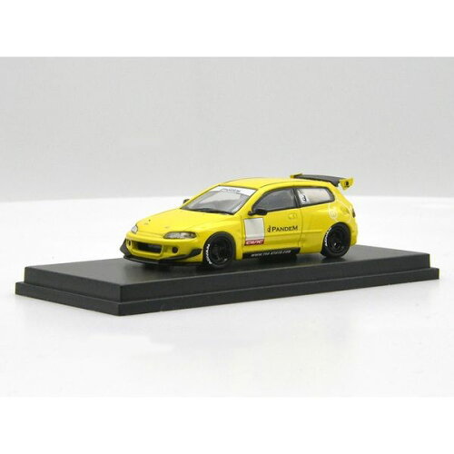 JAN 4589746688391 1/64 Honda Civic EG6 Rocket Bunny Yellow ミニカー ONEMODEL 株式会社フリースタイル おもちゃ 画像