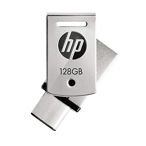 JAN 4589879382227 HP 128GB USB3.1対応 Type-C + A デュアルUSBメモリ シルバー HPFD5000M-128 ギッシュ・ジャパン株式会社 パソコン・周辺機器 画像