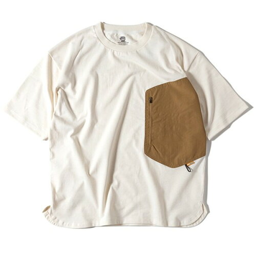 JAN 4589902741793 GRIP SWANY｜グリップスワニー メンズ GEAR POCKET TEE 3.0 ギアポケットティー Mサイズ/WHITE×COYOTE GSC-46 Foot Locker atmos Japan(同) スポーツ・アウトドア 画像