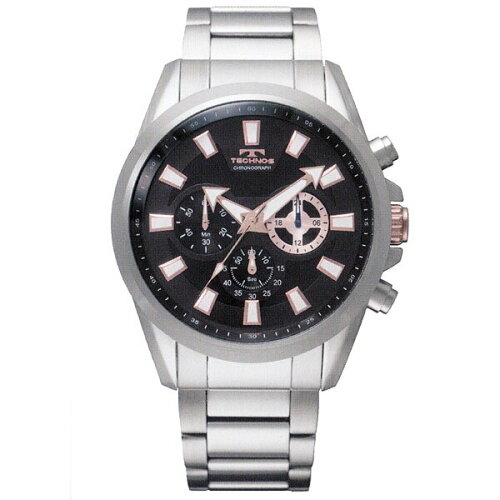JAN 4589911862281 テクノス｜Technos メンズ腕時計 クロノグラフ TSM616SB ブラック 有限会社ティーツーインターナショナル 腕時計 画像