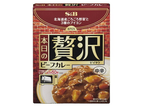 JAN 4901002136772 本日の贅沢　ビーフカレー中辛 ヱスビー食品株式会社 食品 画像