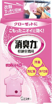 JAN 4901070121366 消臭力 収納空間用 消臭芳香剤 クローゼット・ロッカー用 本体 リネンフローラル(32g) エステー株式会社 日用品雑貨・文房具・手芸 画像