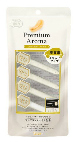 JAN 4901070127337 クルマの消臭力 Premium Aroma クリップタイプ ルミナスノーブル(4本入) エステー株式会社 車用品・バイク用品 画像