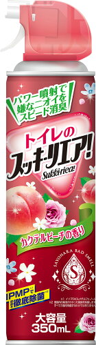 JAN 4901080649515 トイレのスッキーリエア！ Sukki-riea！ スプレー カクテルピーチの香り(350mL) アース製薬株式会社 日用品雑貨・文房具・手芸 画像