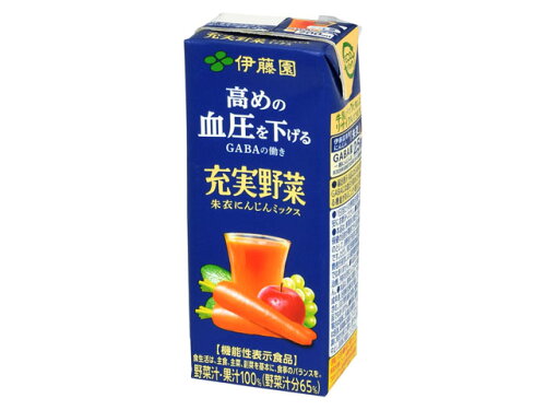 JAN 4901085619629 伊藤園 高めの血圧を下げる 充実野菜 朱衣にんじんミックス 200ml 株式会社伊藤園 水・ソフトドリンク 画像