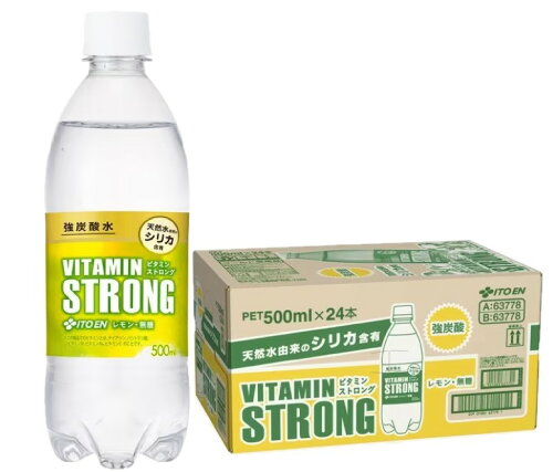 JAN 4901085637784 伊藤園 強炭酸水 VITAMIN STRONG 500ml 株式会社伊藤園 水・ソフトドリンク 画像