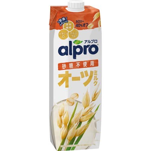 JAN 4901112100397 アルプロ たっぷり食物繊維 オーツミルク 砂糖不使用(1000ml*6本入) ダノンジャパン株式会社 水・ソフトドリンク 画像