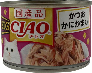 JAN 4901133071676 いなば食品 BIG CIAO缶 かつお かにかま 160g いなば食品株式会社 ペット・ペットグッズ 画像