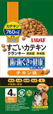 JAN 4901133381058 いなば すごいカテキン クランキー チキン味(180g*4袋入) いなば食品株式会社 ペット・ペットグッズ 画像