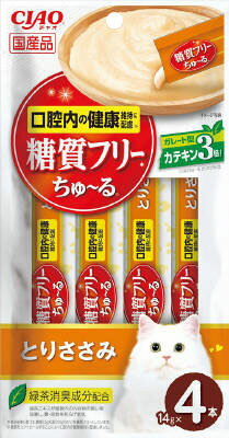 JAN 4901133453250 CIAO 糖質フリー ちゅ～る とりささみ(14g*4本入) いなば食品株式会社 ペット・ペットグッズ 画像