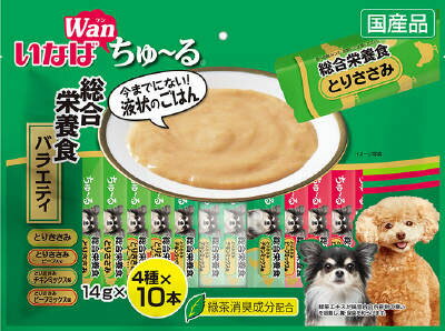 JAN 4901133827464 いなば Wanちゅ～る 総合栄養食バラエティ(14g*40本入) いなば食品株式会社 ペット・ペットグッズ 画像