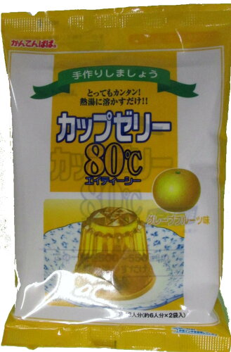 JAN 4901138882826 伊那食品工業 かんてんぱぱカップゼリー80℃ グレープフルーツ味 200g 伊那食品工業株式会社 スイーツ・お菓子 画像