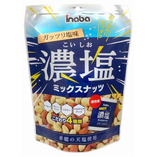 JAN 4901290043240 濃塩ミックスナッツ(20g*7袋入) 稲葉ピーナツ株式会社 スイーツ・お菓子 画像