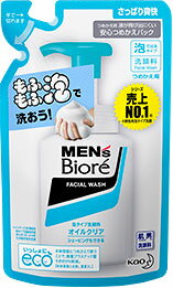 JAN 4901301261984 Biore(ビオレ) メンズビオレ 泡タイプオイルクリア洗顔 つめかえ 130ml 花王株式会社 美容・コスメ・香水 画像