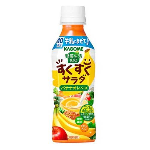 JAN 4901306003671 野菜生活 すくすくサラダ バナナオレベース(255ml*24本入) カゴメ株式会社 水・ソフトドリンク 画像