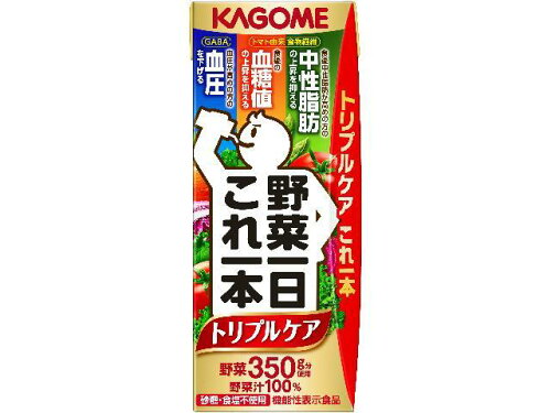 JAN 4901306005149 カゴメ 野菜一日これ一本トリプルケア２００ｍｌ カゴメ株式会社 水・ソフトドリンク 画像