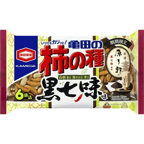 JAN 4901313934944 亀田の柿の種黒七味味(182g) 亀田製菓株式会社 スイーツ・お菓子 画像