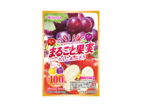 JAN 4901326041998 春日井製菓 まるごと果実 りんご&ぶどう 32g 春日井製菓株式会社 スイーツ・お菓子 画像