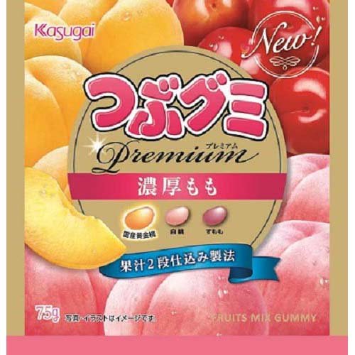 JAN 4901326042612 春日井製菓 つぶグミpremium 濃厚もも(75g) 春日井製菓株式会社 スイーツ・お菓子 画像